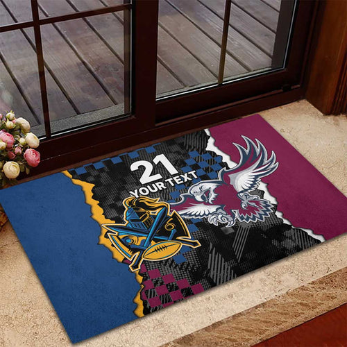 Titans and Manly Eagle Rubber Doormat Rugby Together Sporty Style