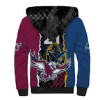 Titans and Manly Eagle Sherpa Hoodie Rugby Together Sporty Style