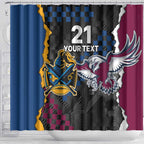 Titans and Manly Eagle Shower Curtain Rugby Together Sporty Style