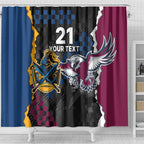 Titans and Manly Eagle Shower Curtain Rugby Together Sporty Style