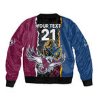 Titans and Manly Eagle Sleeve Zip Bomber Jacket Rugby Together Sporty Style