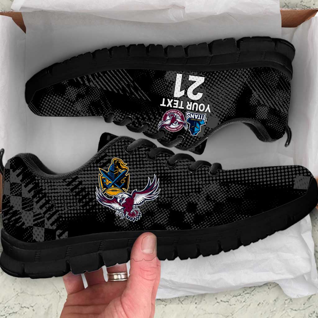 Titans and Manly Eagle Sneakers Rugby Together Sporty Style