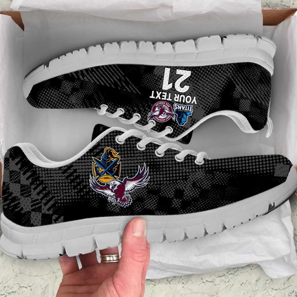 Titans and Manly Eagle Sneakers Rugby Together Sporty Style