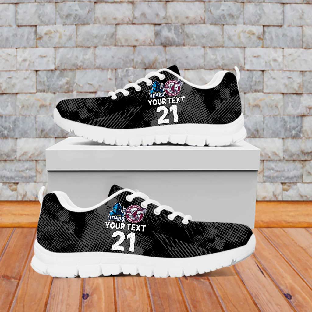 Titans and Manly Eagle Sneakers Rugby Together Sporty Style
