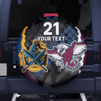 Titans and Manly Eagle Spare Tire Cover Rugby Together Sporty Style