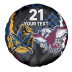 Titans and Manly Eagle Spare Tire Cover Rugby Together Sporty Style