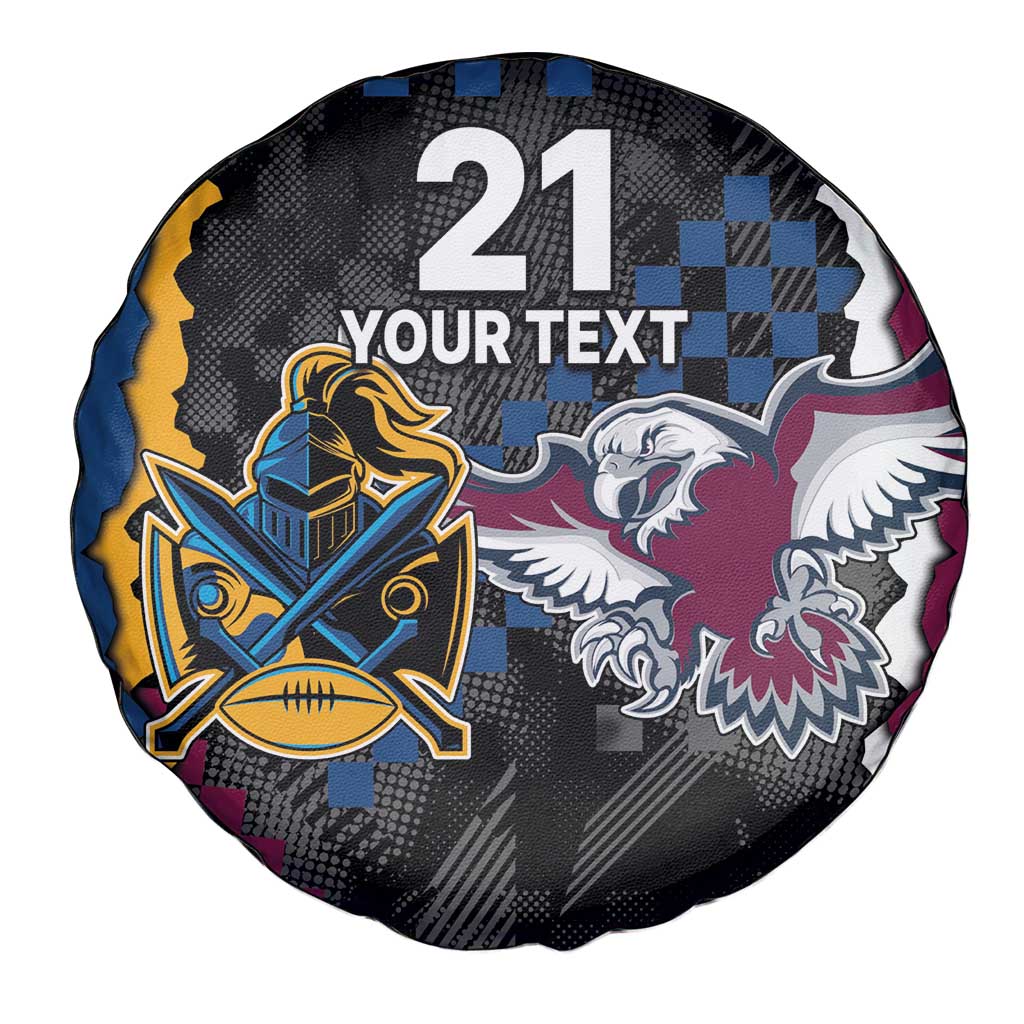 Titans and Manly Eagle Spare Tire Cover Rugby Together Sporty Style