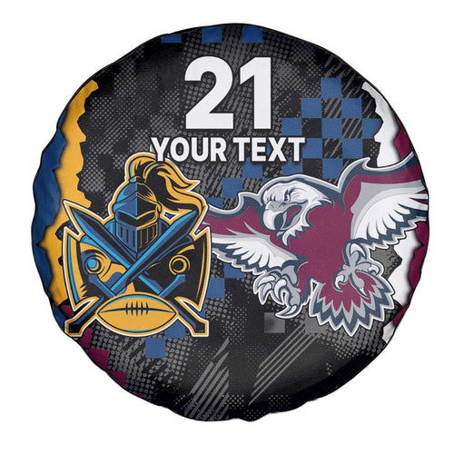 Titans and Manly Eagle Spare Tire Cover Rugby Together Sporty Style