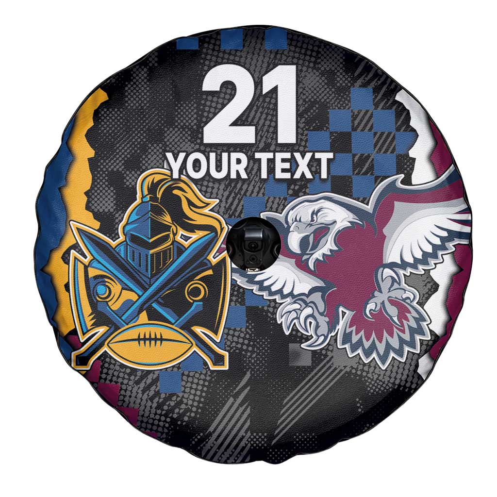 Titans and Manly Eagle Spare Tire Cover Rugby Together Sporty Style