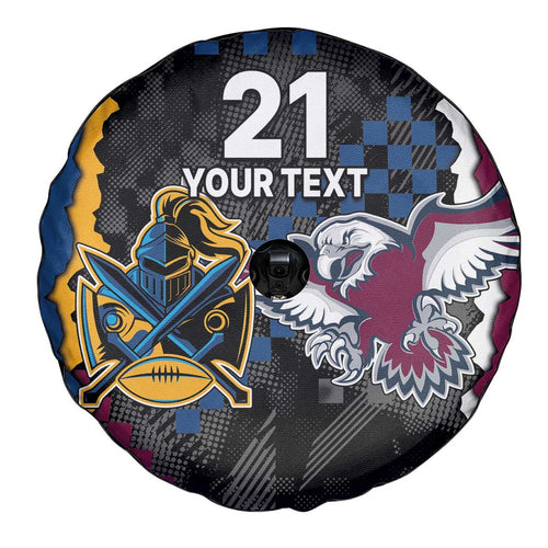 Titans and Manly Eagle Spare Tire Cover Rugby Together Sporty Style