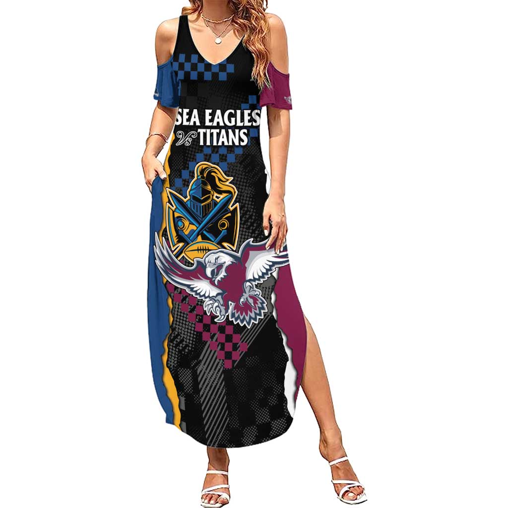 Titans and Manly Eagle Summer Maxi Dress Rugby Together Sporty Style