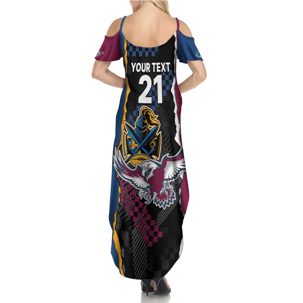 Titans and Manly Eagle Summer Maxi Dress Rugby Together Sporty Style