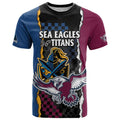 Titans and Manly Eagle T Shirt Rugby Together Sporty Style
