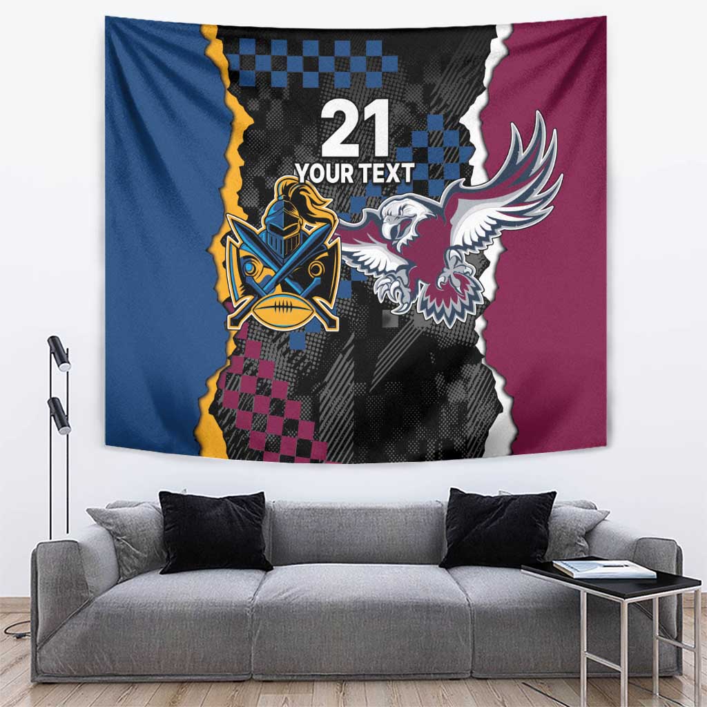 Titans and Manly Eagle Tapestry Rugby Together Sporty Style