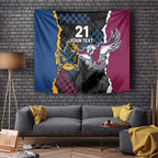 Titans and Manly Eagle Tapestry Rugby Together Sporty Style