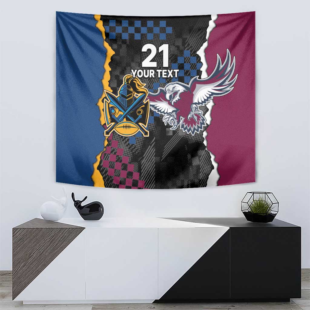 Titans and Manly Eagle Tapestry Rugby Together Sporty Style