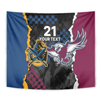 Titans and Manly Eagle Tapestry Rugby Together Sporty Style