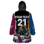 Titans and Manly Eagle Wearable Blanket Hoodie Rugby Together Sporty Style