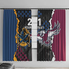 Titans and Manly Eagle Window Curtain Rugby Together Sporty Style