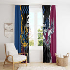 Titans and Manly Eagle Window Curtain Rugby Together Sporty Style