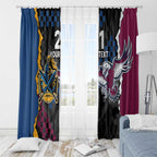 Titans and Manly Eagle Window Curtain Rugby Together Sporty Style
