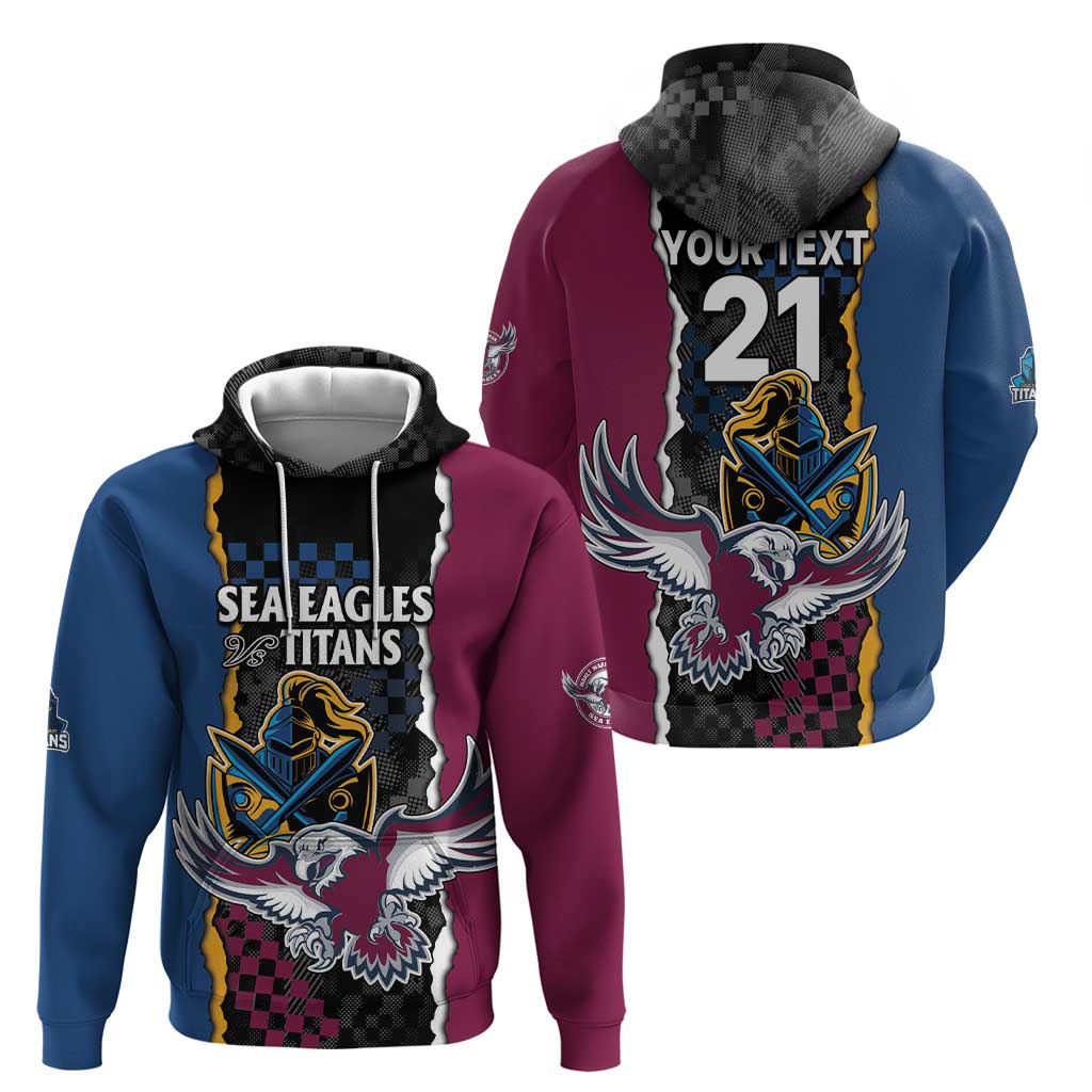Titans and Manly Eagle Zip Hoodie Rugby Together Sporty Style