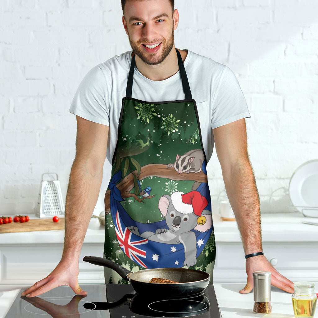 Aussie Festive Koala Christmas Apron Koala-ty Time Flag Hammock Green Style
