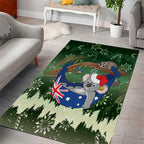 Aussie Festive Koala Christmas Area Rug Koala-ty Time Flag Hammock Green Style