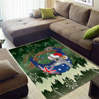 Aussie Festive Koala Christmas Area Rug Koala-ty Time Flag Hammock Green Style