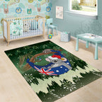 Aussie Festive Koala Christmas Area Rug Koala-ty Time Flag Hammock Green Style