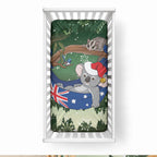 Aussie Festive Koala Christmas Baby Bed Cover Koala-ty Time Flag Hammock Green Style
