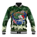 Aussie Festive Koala Christmas Baseball Jacket Koala-ty Time Flag Hammock Green Style