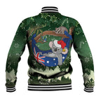 Aussie Festive Koala Christmas Baseball Jacket Koala-ty Time Flag Hammock Green Style