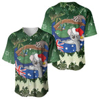 Aussie Festive Koala Christmas Baseball Jersey Koala-ty Time Flag Hammock Green Style