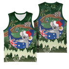 Aussie Festive Koala Christmas Basketball Jersey Koala-ty Time Flag Hammock Green Style