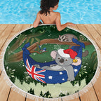 Aussie Festive Koala Christmas Beach Blanket Koala-ty Time Flag Hammock Green Style