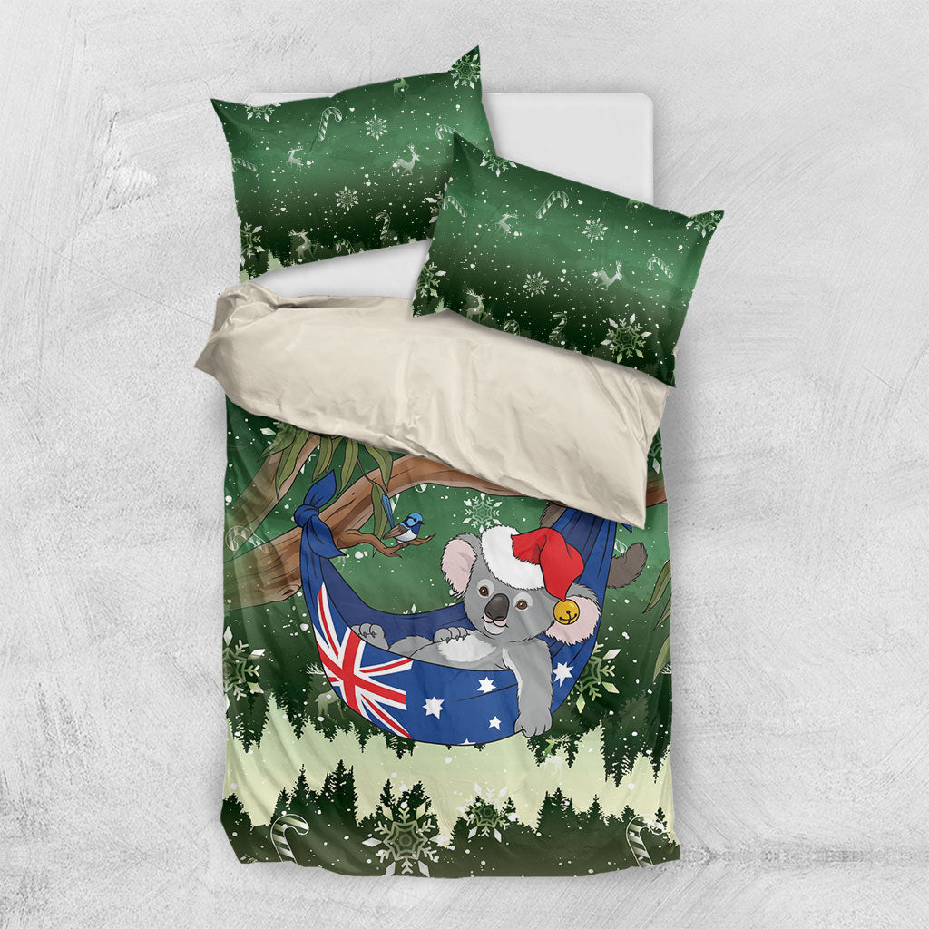 Aussie Festive Koala Christmas Bedding Set Koala-ty Time Flag Hammock Green Style