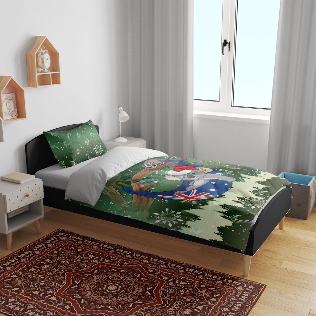 Aussie Festive Koala Christmas Bedding Set Koala-ty Time Flag Hammock Green Style
