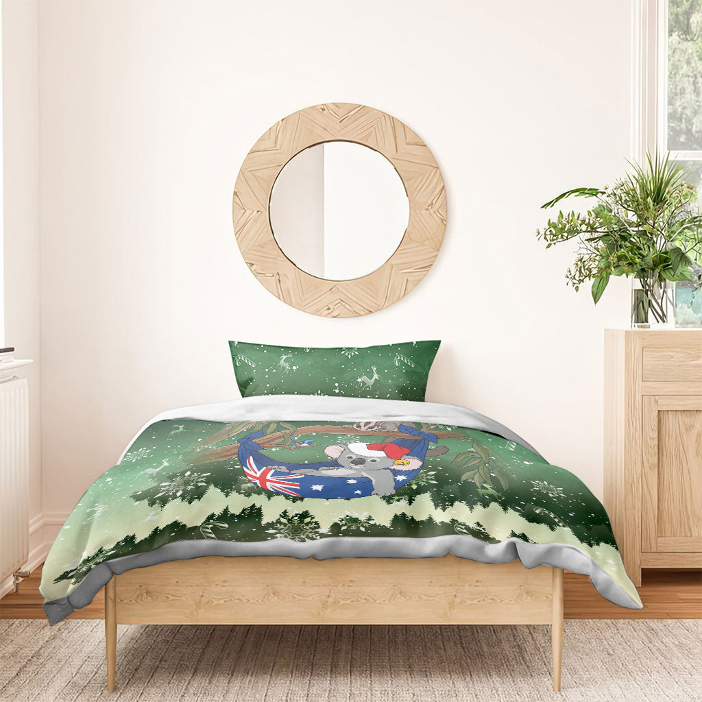 Aussie Festive Koala Christmas Bedding Set Koala-ty Time Flag Hammock Green Style