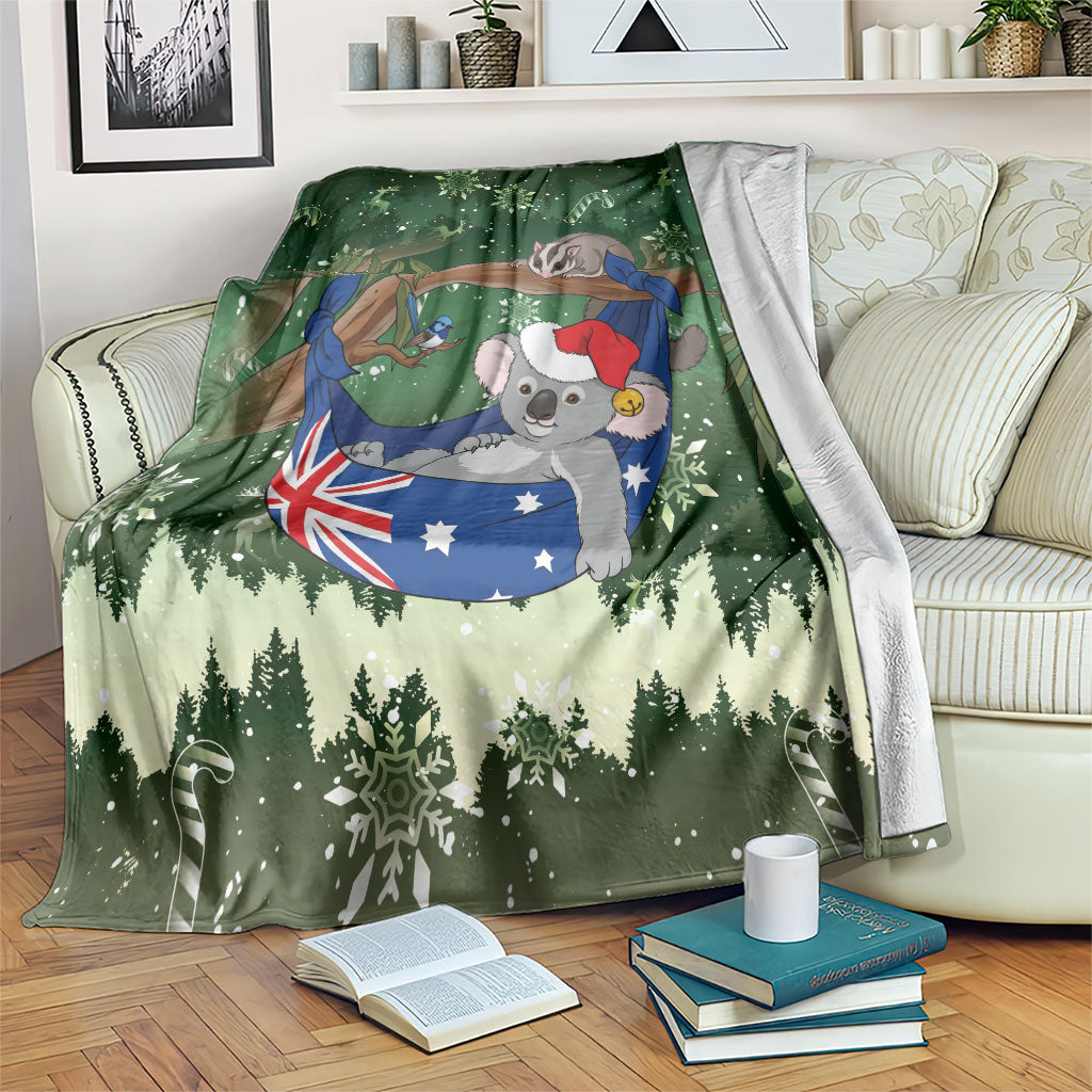 Aussie Festive Koala Christmas Blanket Koala-ty Time Flag Hammock Green Style