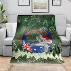 Aussie Festive Koala Christmas Blanket Koala-ty Time Flag Hammock Green Style