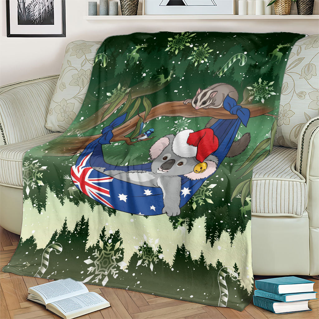 Aussie Festive Koala Christmas Blanket Koala-ty Time Flag Hammock Green Style