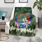 Aussie Festive Koala Christmas Blanket Koala-ty Time Flag Hammock Green Style