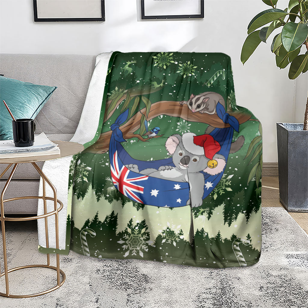 Aussie Festive Koala Christmas Blanket Koala-ty Time Flag Hammock Green Style