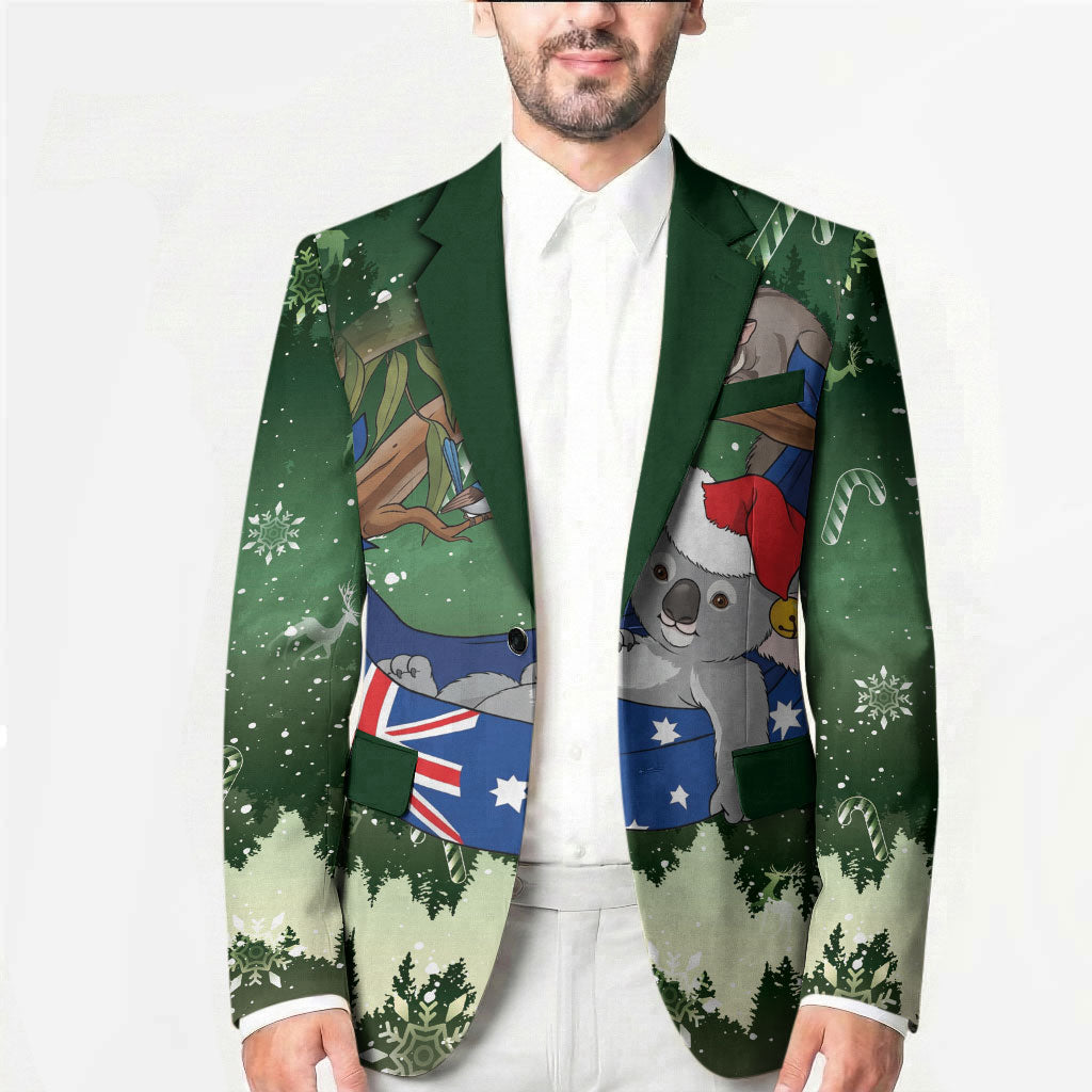 Aussie Festive Koala Christmas Blazer Koala-ty Time Flag Hammock Green Style