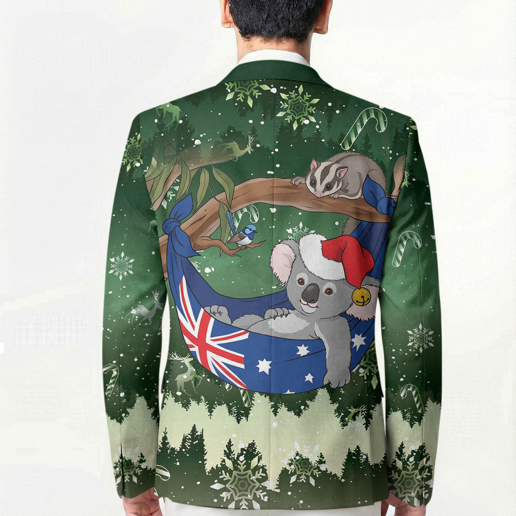 Aussie Festive Koala Christmas Blazer Koala-ty Time Flag Hammock Green Style