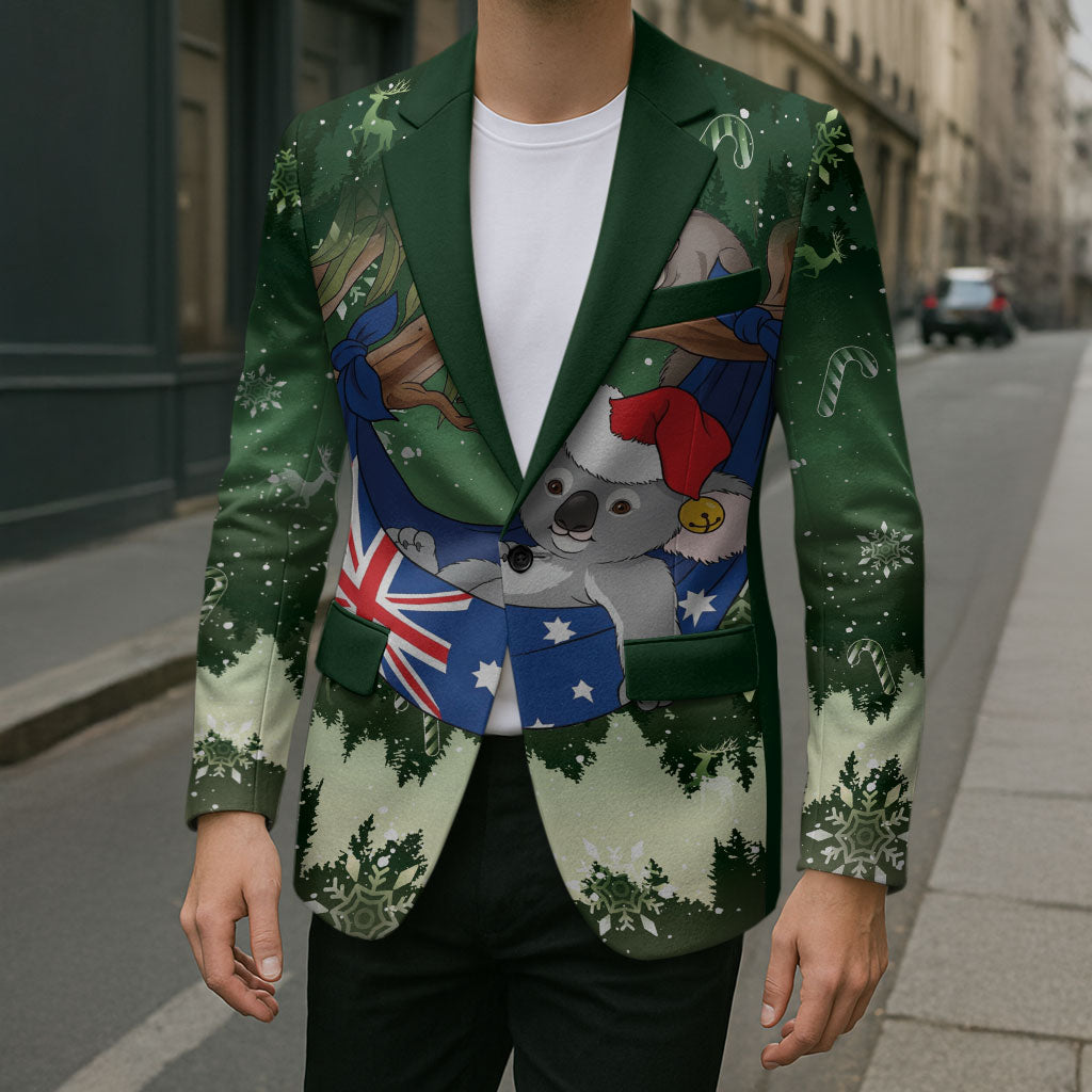 Aussie Festive Koala Christmas Blazer Koala-ty Time Flag Hammock Green Style