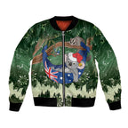 Aussie Festive Koala Christmas Bomber Jacket Koala-ty Time Flag Hammock Green Style