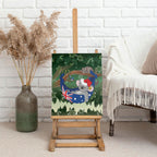 Aussie Festive Koala Christmas Canvas Wall Art Koala-ty Time Flag Hammock Green Style