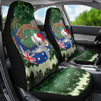 Aussie Festive Koala Christmas Car Seat Cover Koala-ty Time Flag Hammock Green Style